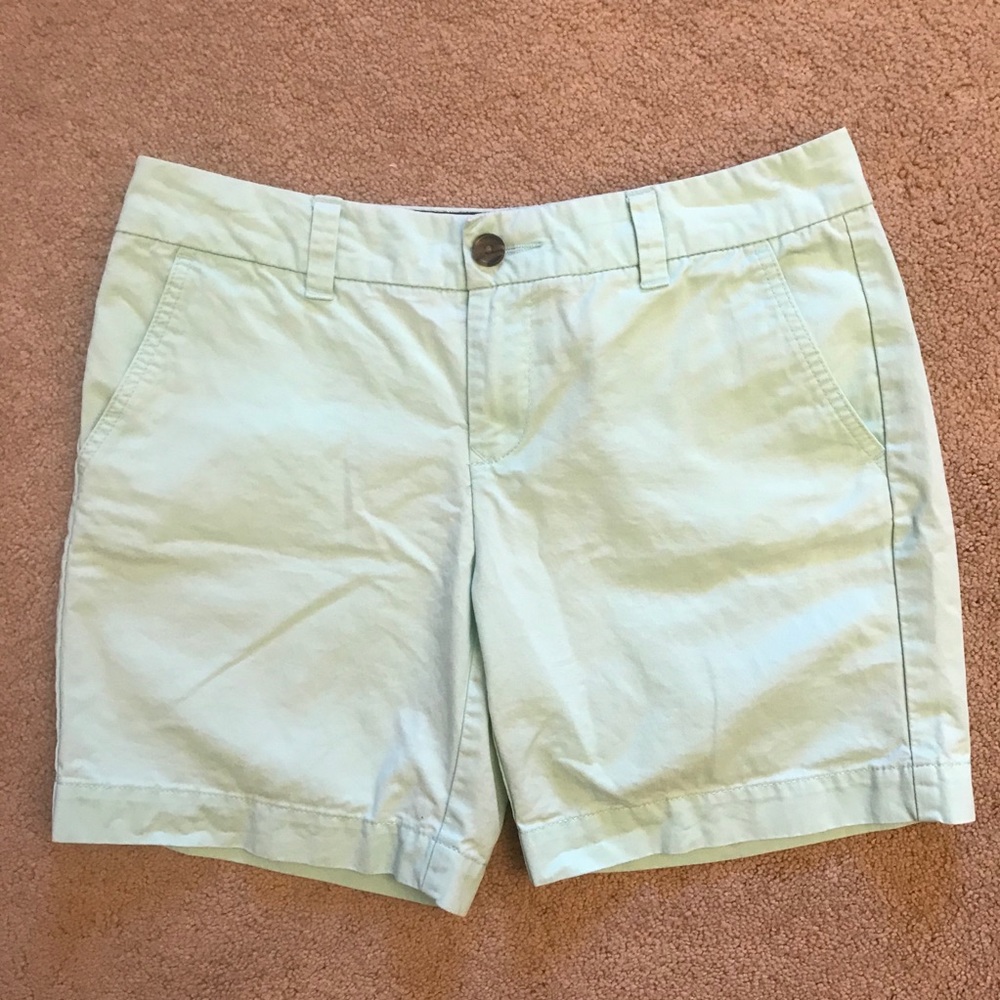 Tommy Hilfiger Chino Shorts Size 4 Pastel Green Cotton Preppy Coquette Soft Girl